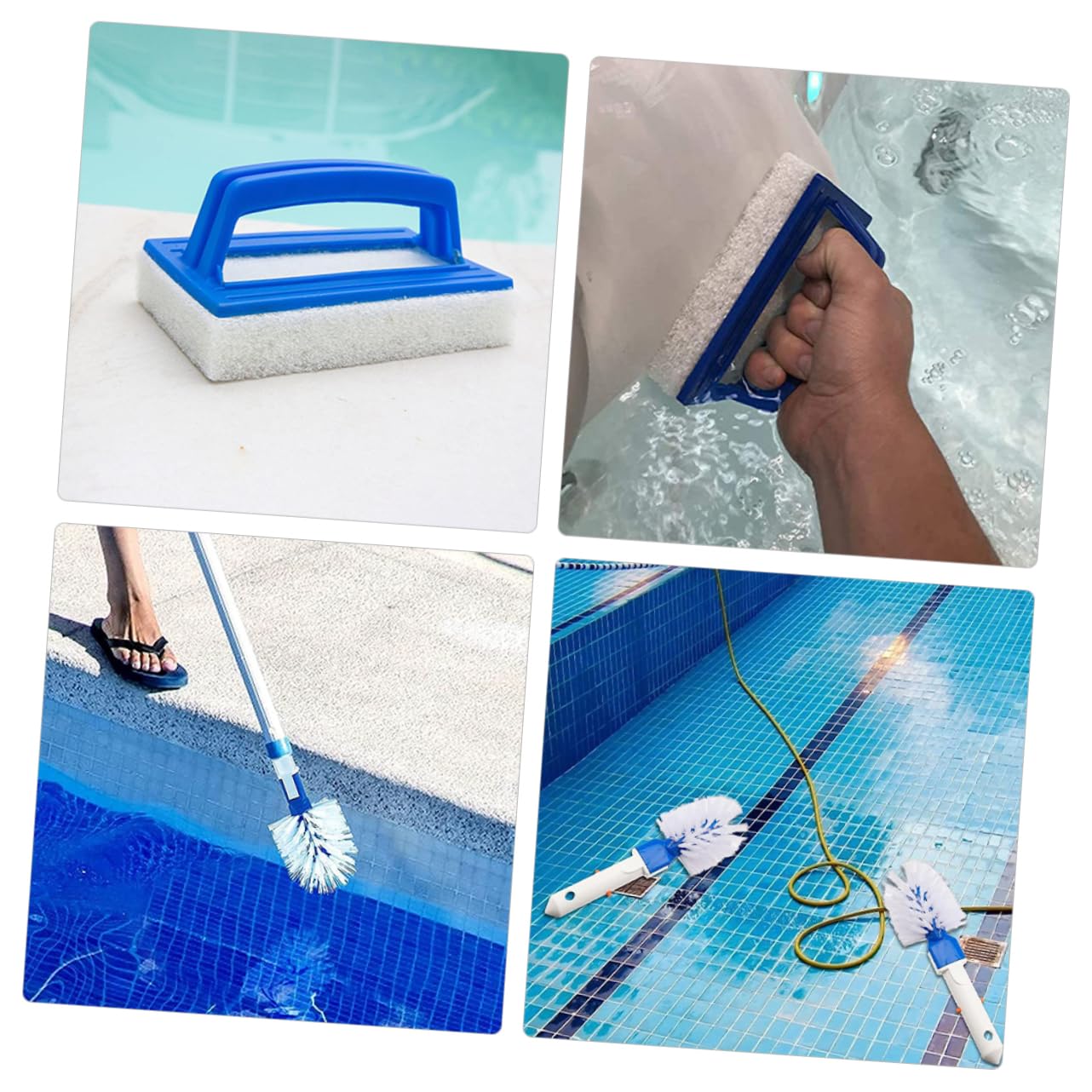 Cepillo para Piscina y Azulejos 2 Cepillos De Limpieza Duradero y Fácil De Usar