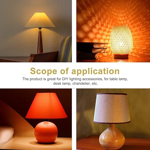 Miniatura 5 de Beaupretty Anillo cuadrado para lámpara E27, anillo de tambor para bricolaje, marco de lámpara, soporte de sombra, anillo de alambre de hierro