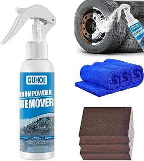 Ouhoe Iron Powder Remover, Ouhoe Rust Removal Spray, Ouhoe Rust Remover, Ouhoe Iron Powder Remover Spray, Iron Powder Remover for Car for Rust Removal of Various Metals (100ml-1pc)