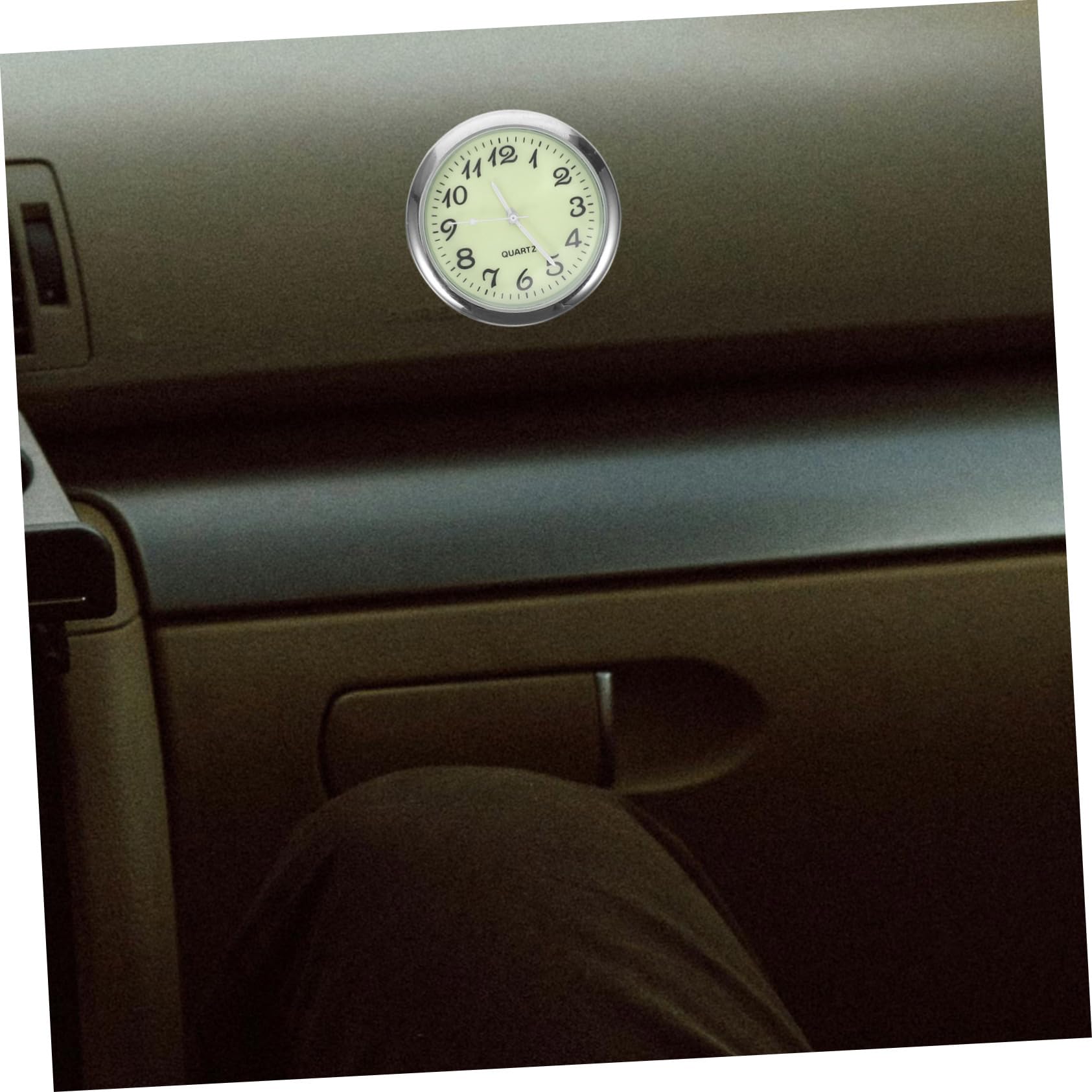 ULTECHNOVO 5piezas Reloj De Coche Digital Mini Luminoso De Función De Quartz Accesorio Práctico Para Interior De Vehículo