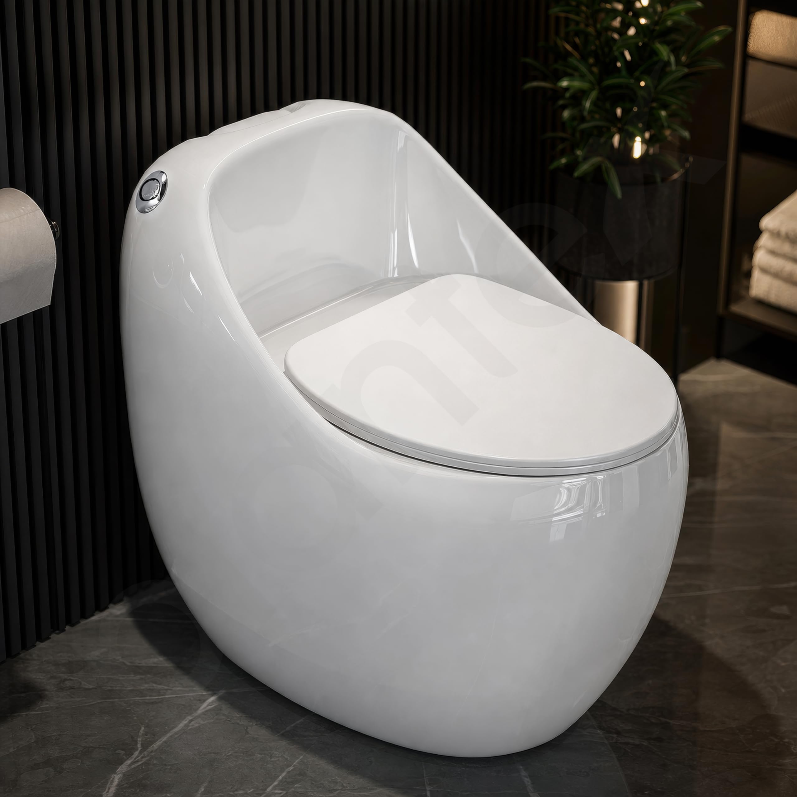 Plantex Platinium Ceramic Rimless One Piece Western Toilet/Commode for