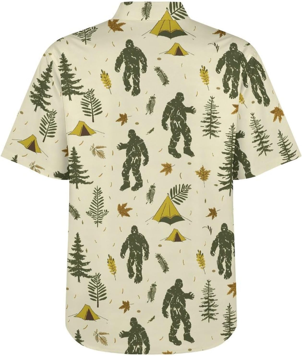 Button Down Shirts for Men Casual Short Sleeve Stand Up Collar Shirts Summer Beach Tops