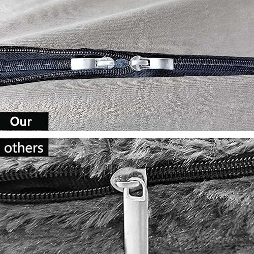 Miniatura 4 de ZGLCQSGY Funda para puf (solo incluye una funda, no un puf completo) Cojín de 5 pies, grande, redondo, suave, esponjoso, terciopelo, para sala de