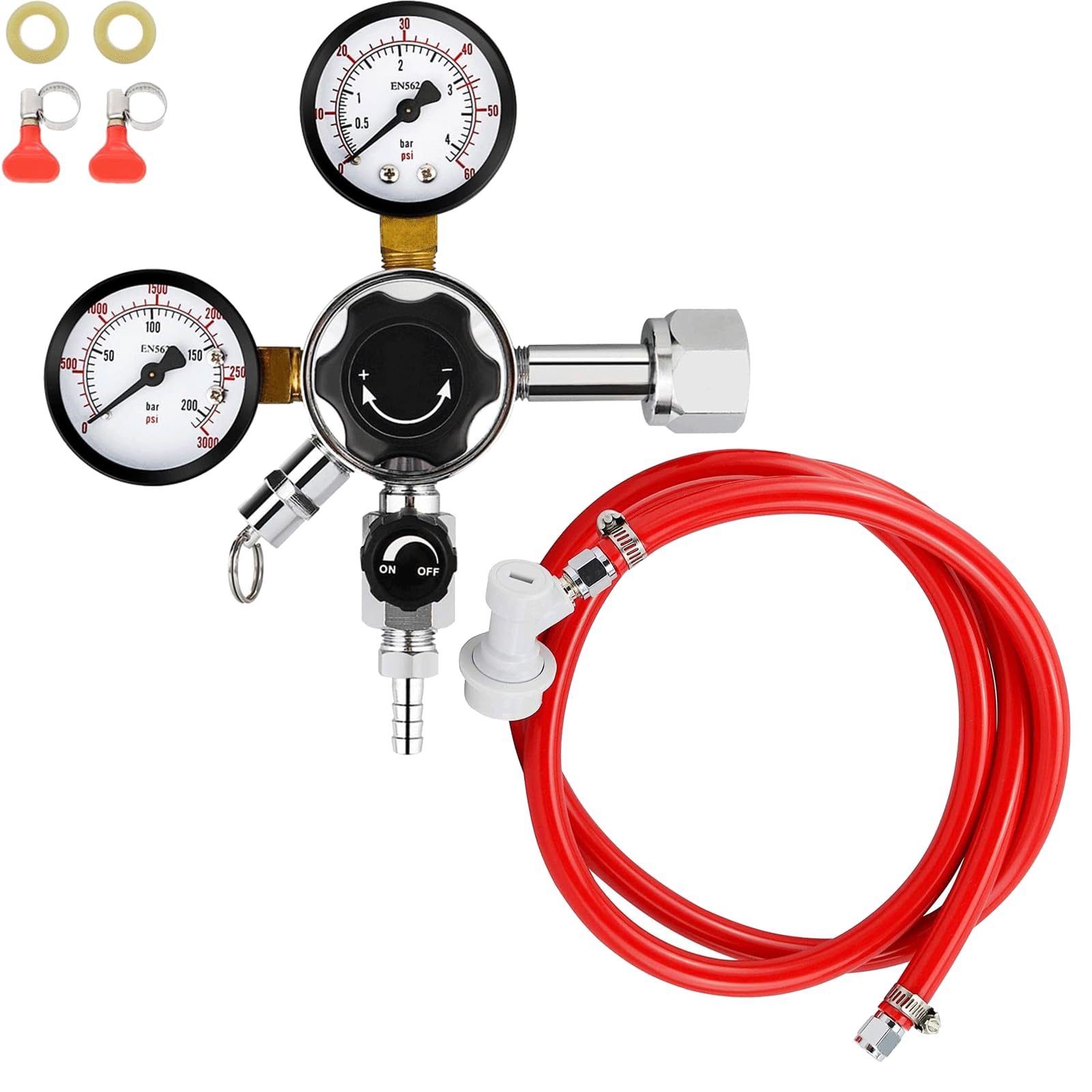 Amazon.com: Ball Lock Gas Line + CO2 Regulator: Home & Kitchen