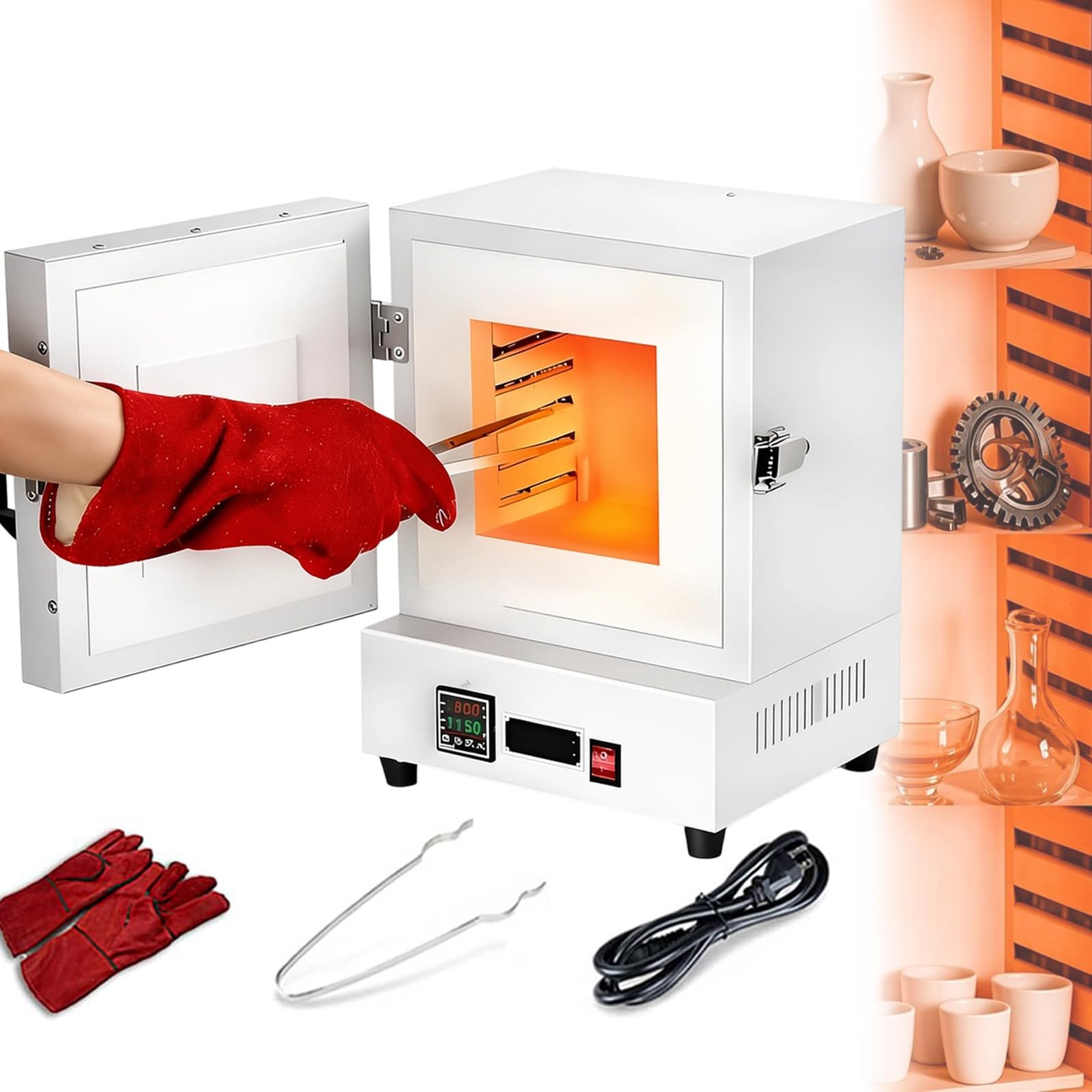 Forno A Muffola Elettrico 2000 W Fusione Metalli Electric Burnout Oven Kiln