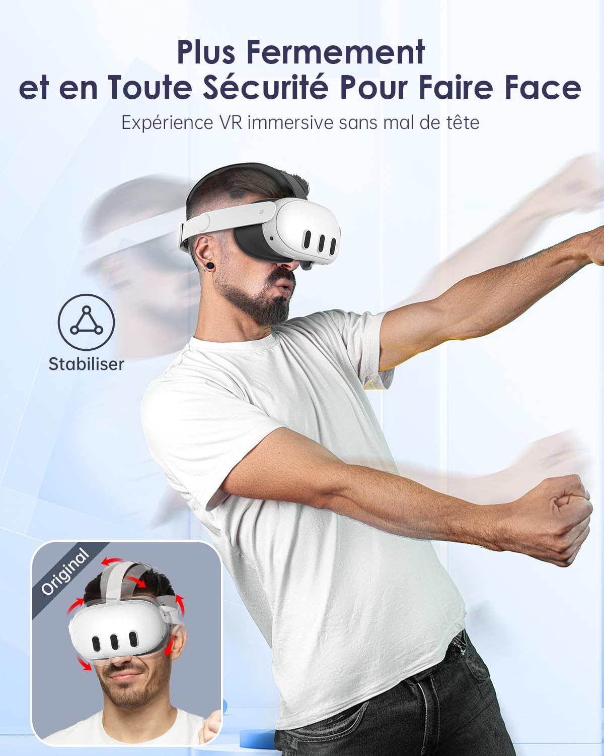 vr Sangle de tête compatible pour Quest 3S pour Quest 3 head strap pour quest 3S/3 Annexes confortables et stables Elite