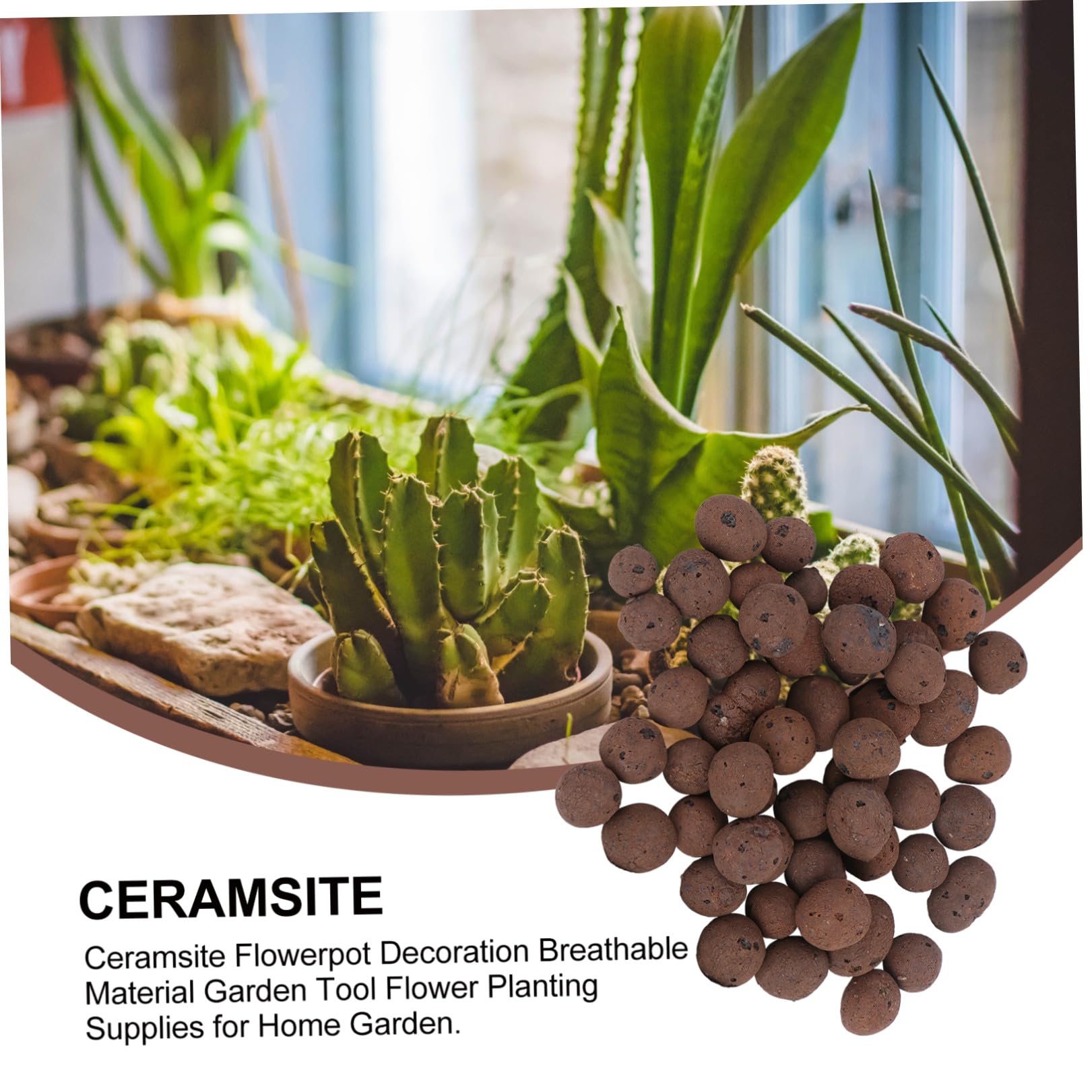 2taschen Blähton Blumentopf Dekoration Atmungsaktives Material Garten Werkzeug Blume Pflanzen Zubehör Für Garten Und Zuhause