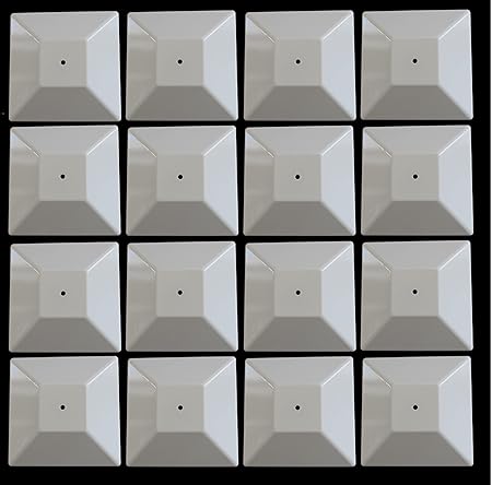 Nominal 4x4 Plastic Fence Post Caps with Nail Hole (3-5/8