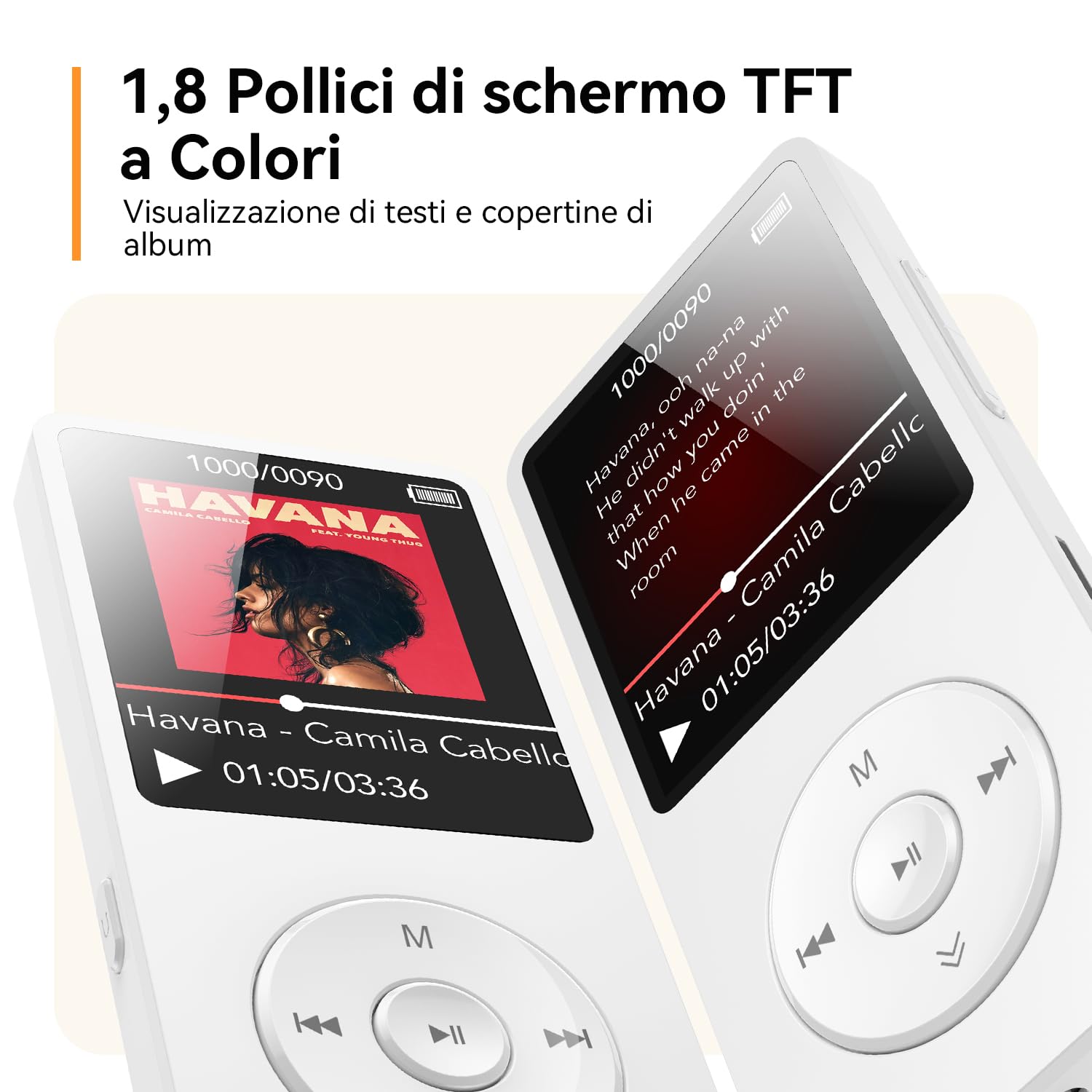 AGPTEK 32GB Lettore MP3 Bluetooth 5.3,MP3 Lettore con Altoparlanti Sportivo