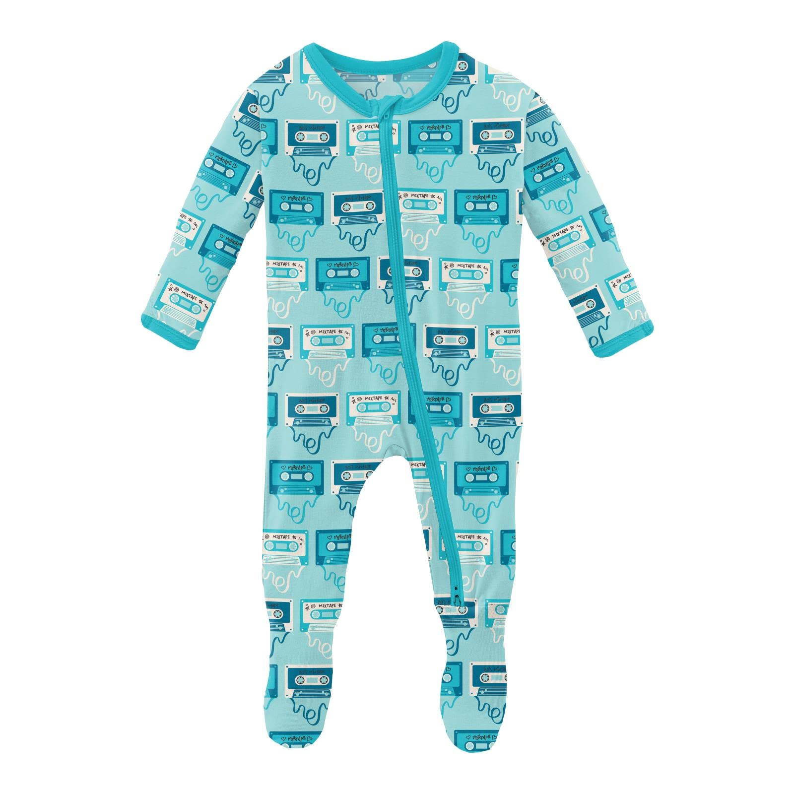 KicKee Baby &amp; Toddler Zipper Footie – Ultra-Soft Viscose from Bamboo Pajamas with Flip Paws &amp; Grips