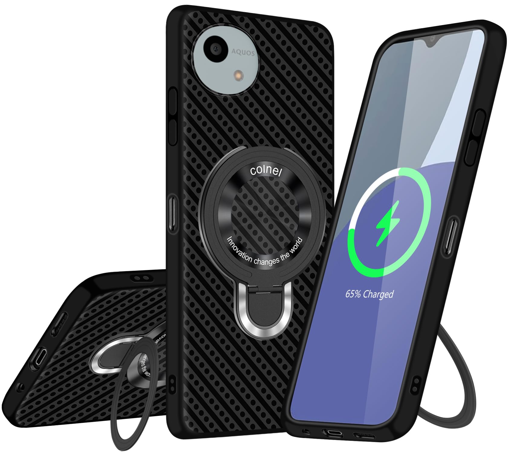 Amazon.co.jp: Aquos Wish 4 ケース tpu MagSafe対応 リング付き