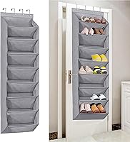 Vista 2 de Hanging Shoe Organizer, Large Deep Pockets Door Shoe Rack, 8