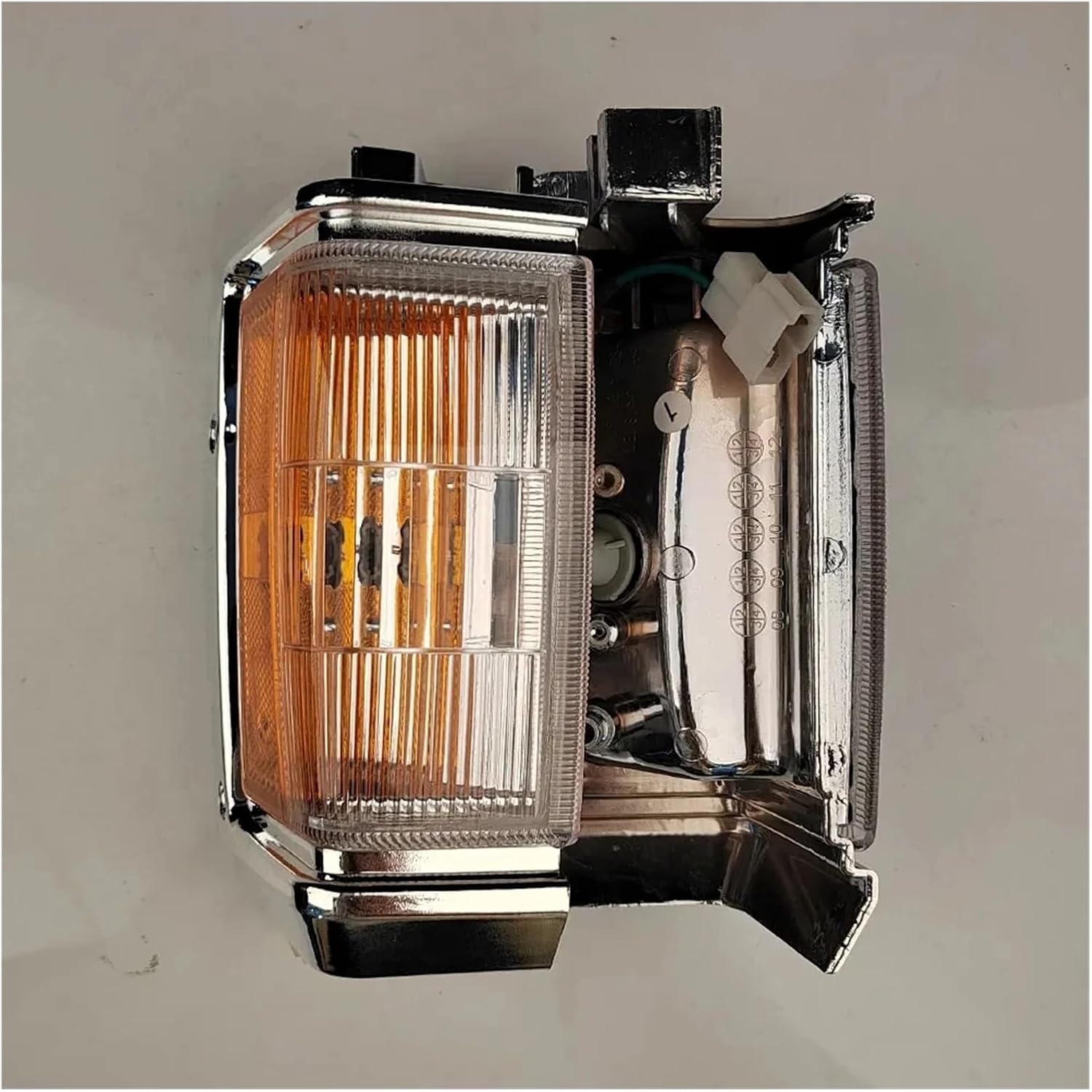 A Pair Car Front Turn Signal Light Corner Lamp Compatible with Nissan Terrano D21 1987 to 1995(Silver)