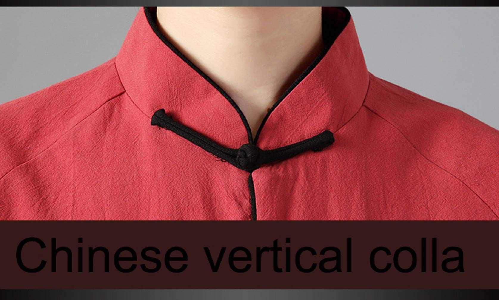 Coton et Lin Tenue de Tai Chi à Manches Longues Unisexe Vêtements D’Arts Martiaux Kung-fu Costume Ridé (Un Ensemble)