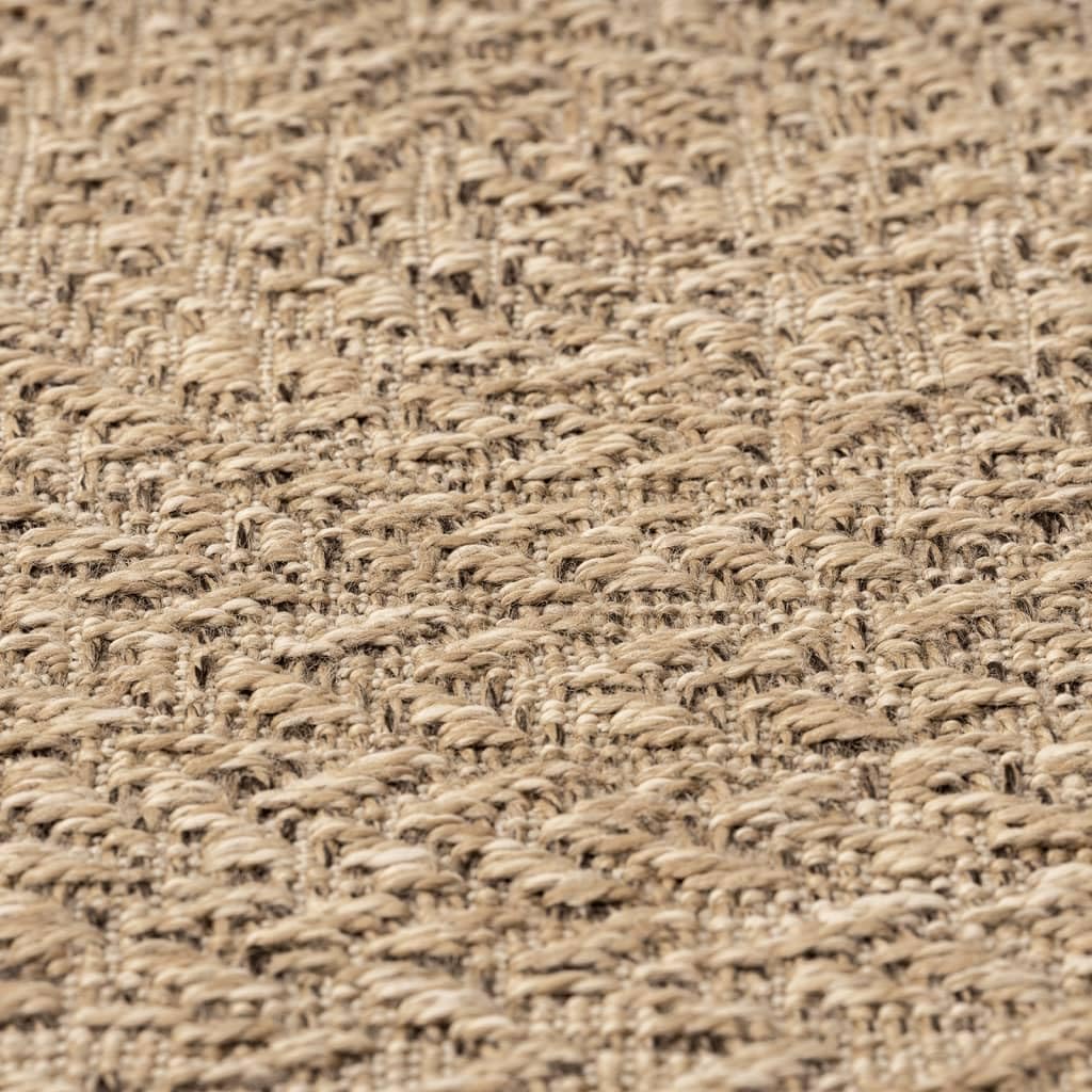 vidaXL Teppich ZIZUR Ø 200 cm Jute-Optik Indoor und Outdoor