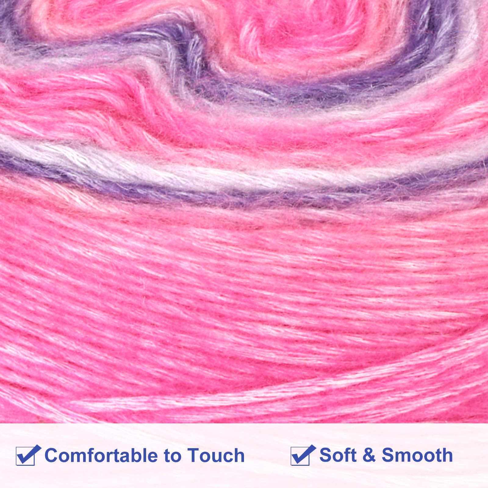 uxcell 3Pcs 100g Gradient Cake Cotton Yarns - Image 3
