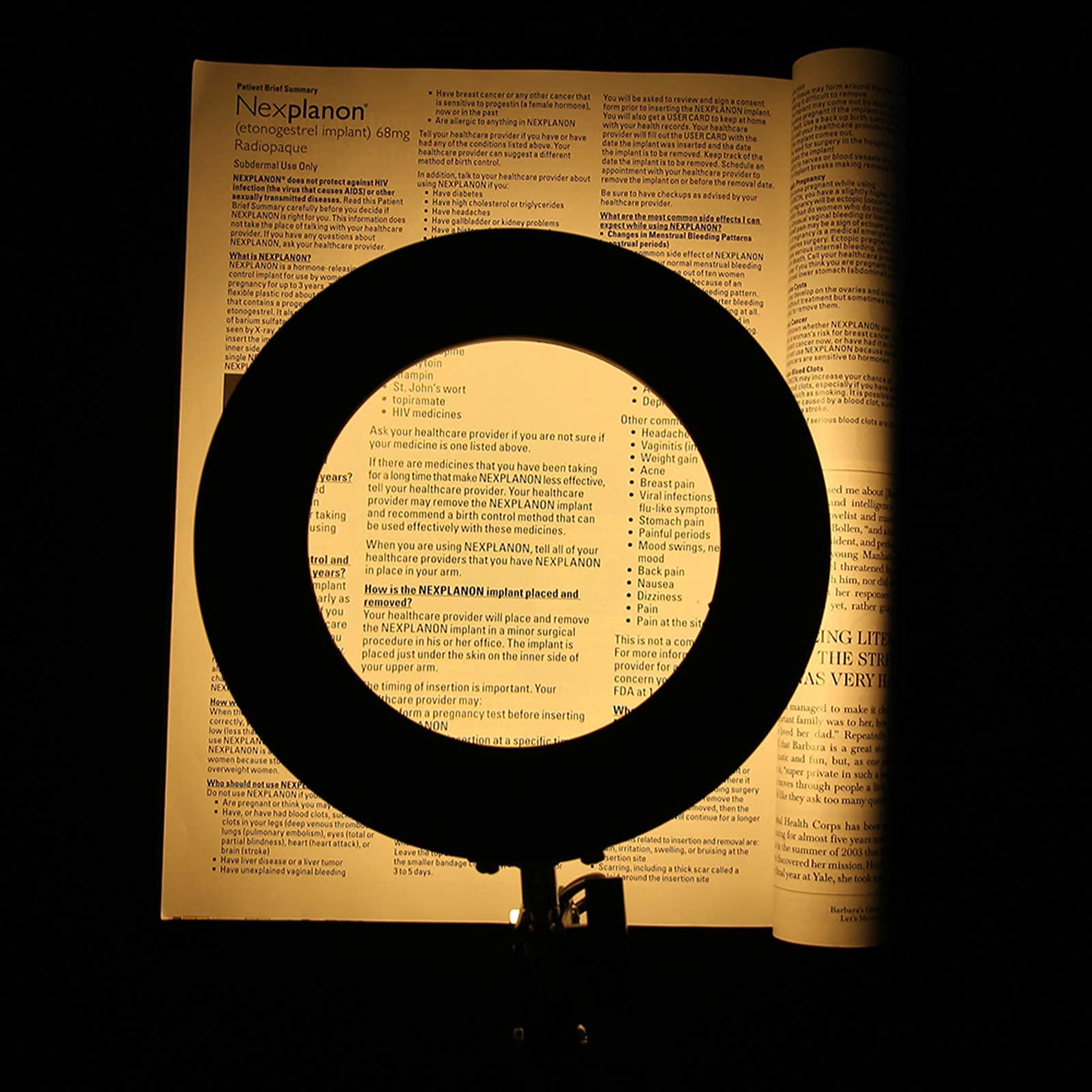 Lámpara de aumento LED con abrazadera, 1,500 lúmenes, regulable sin escalonamientos, 3 modos de color, brazo giratorio ajustable, luz de lupa iluminada para lectura, manualidades, trabajo cercano, 8 a