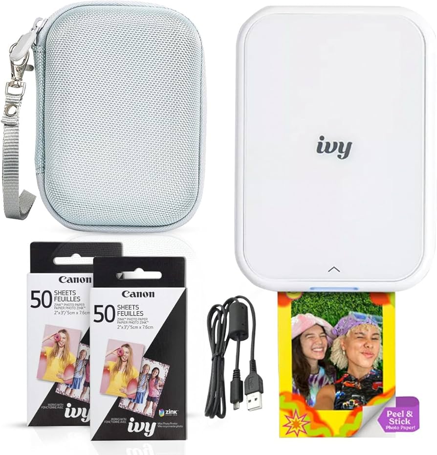 Amazon.com : Canon Ivy 2 Mini Photo Printer (Pure White