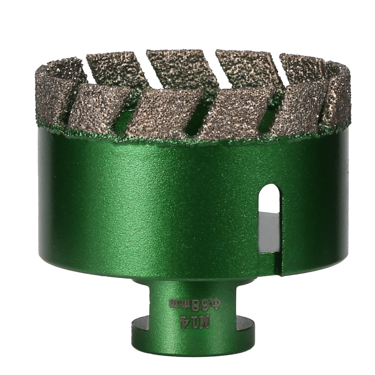 Vearter 68 mm Diamond Core Drill Bit, M14 Thread Connection Masonry Hole Saw