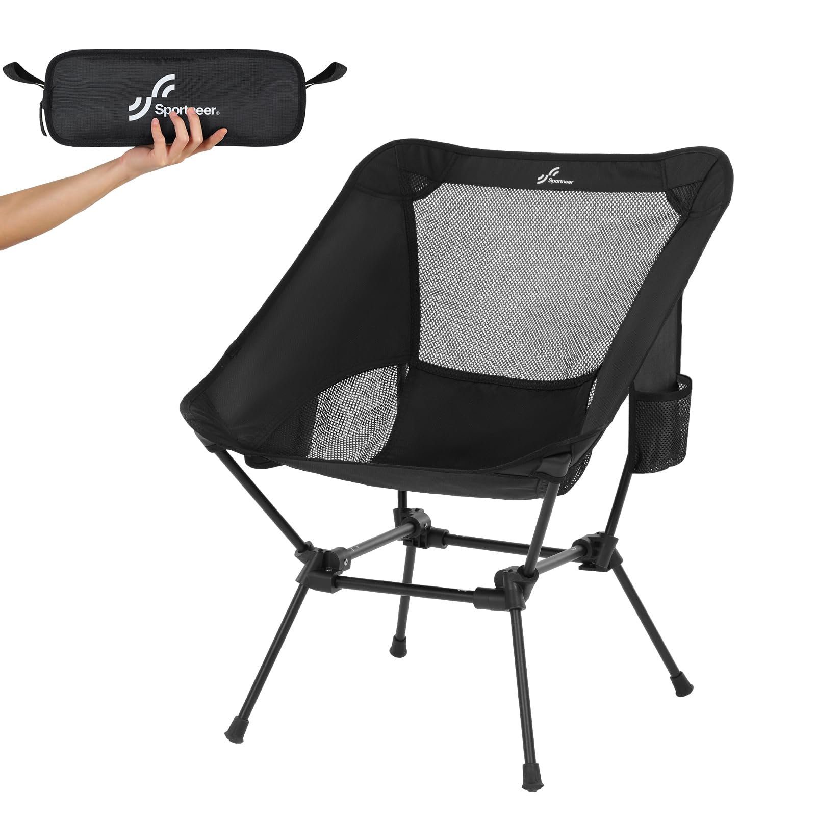 Sportneer Campingstuhl Faltbar Camping Stuhl Tragbarer Campingstühle 150Kg Faltstuhl Ultraleichter Packmaß Kleiner Klappstuhl mit Tragetasche für Picknick, Outdoor, Wandern