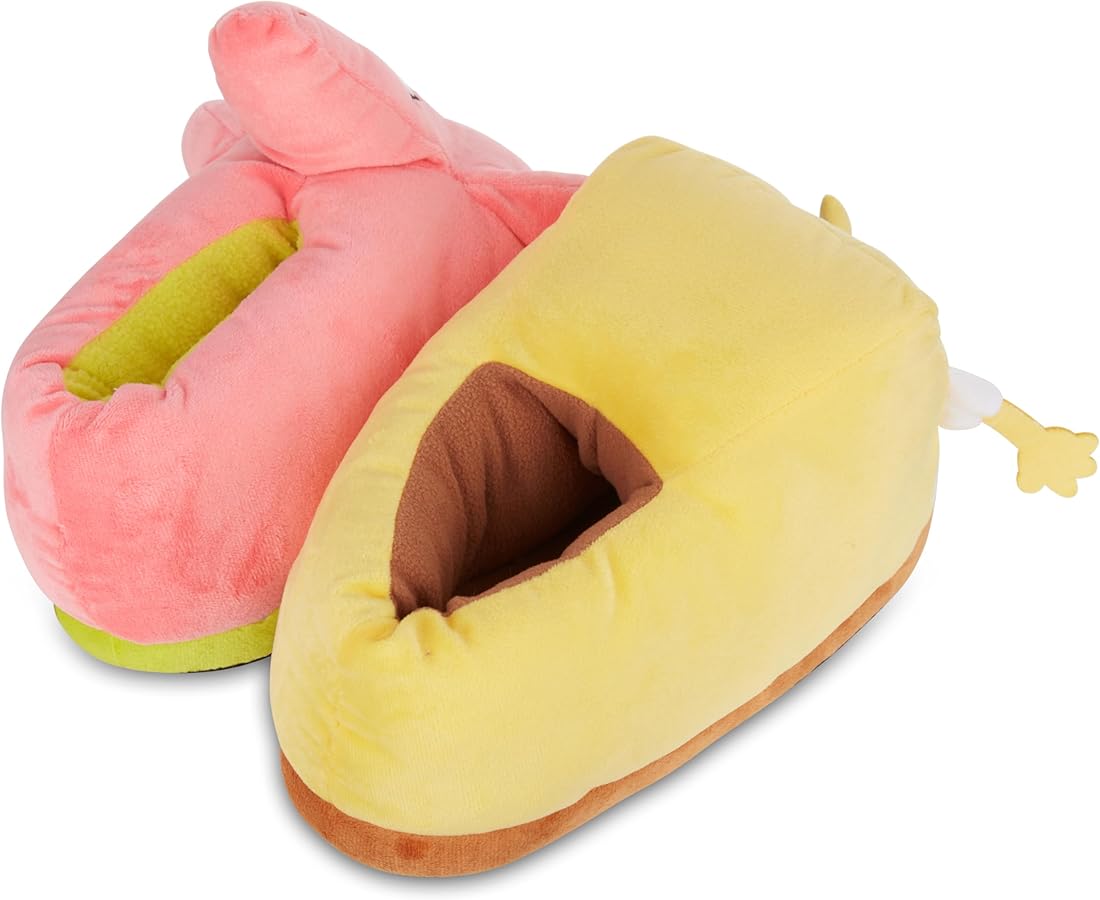 spongebob and patrick plush slipper