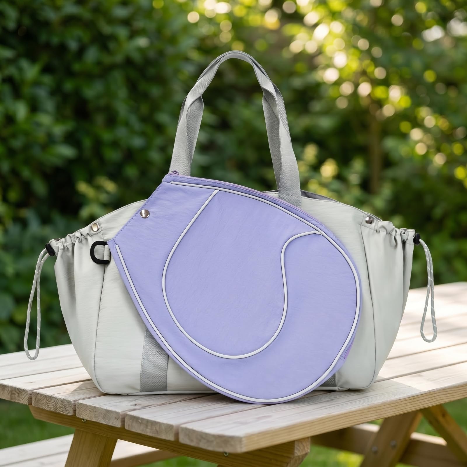 Borsa Racket Sportiva Borsa Racchette Custodia Racchetta Borsa Tennis Borsa Nylon Resistente Fodera Morbida Chiusura con Cerniera Manici a Doppia