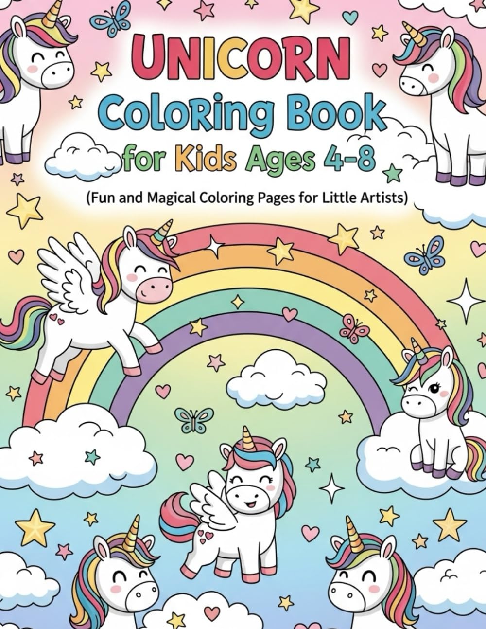 Unicorn Coloring Book for Kids Ages 4-8: Fun and Magical Coloring Pages for Little Artists