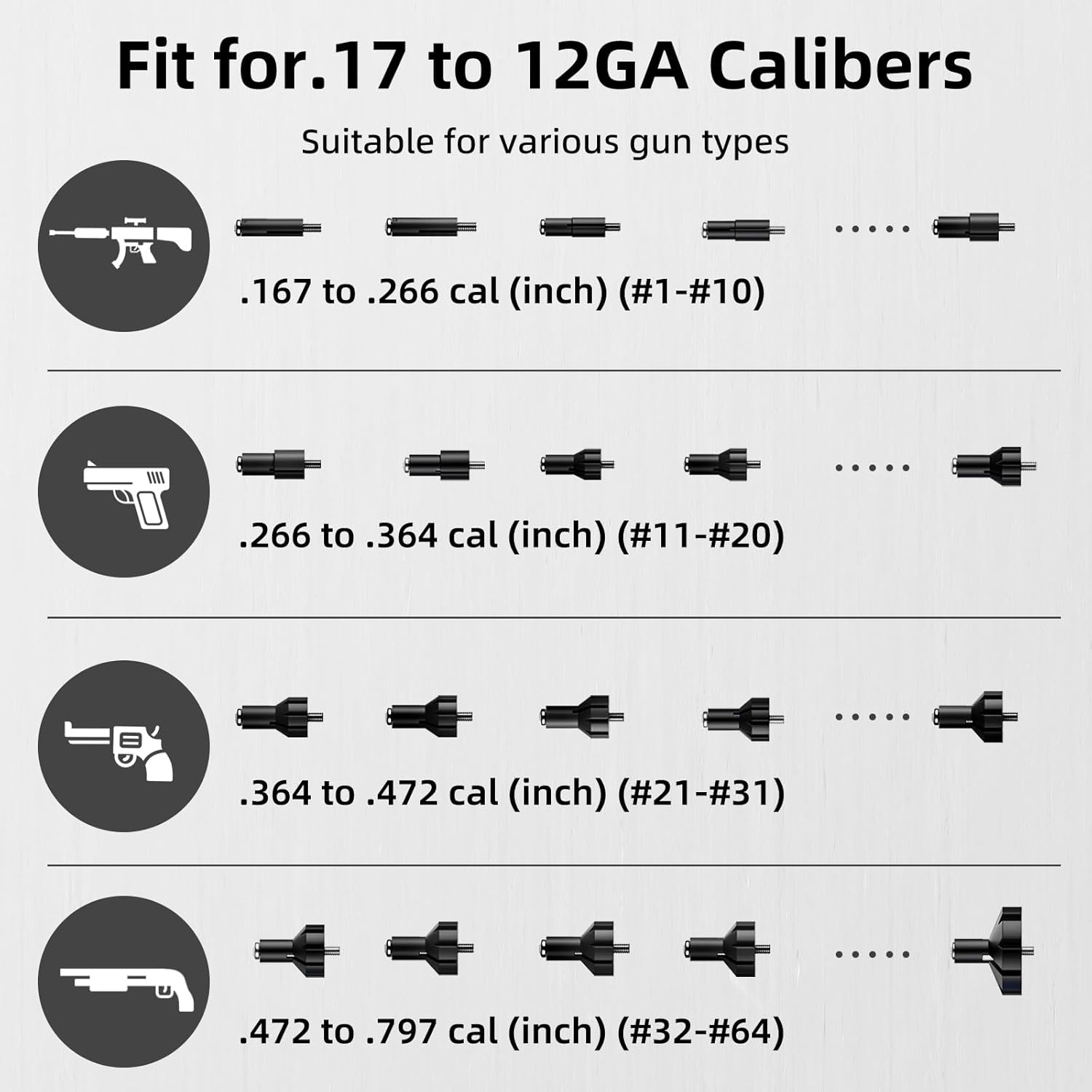 EZshoot Green/Red Bore Sight Laser with 64 Adapters Bright Laser Bore Sight Fit 0.17 to 12 GA Calibers Precise Bore Sight