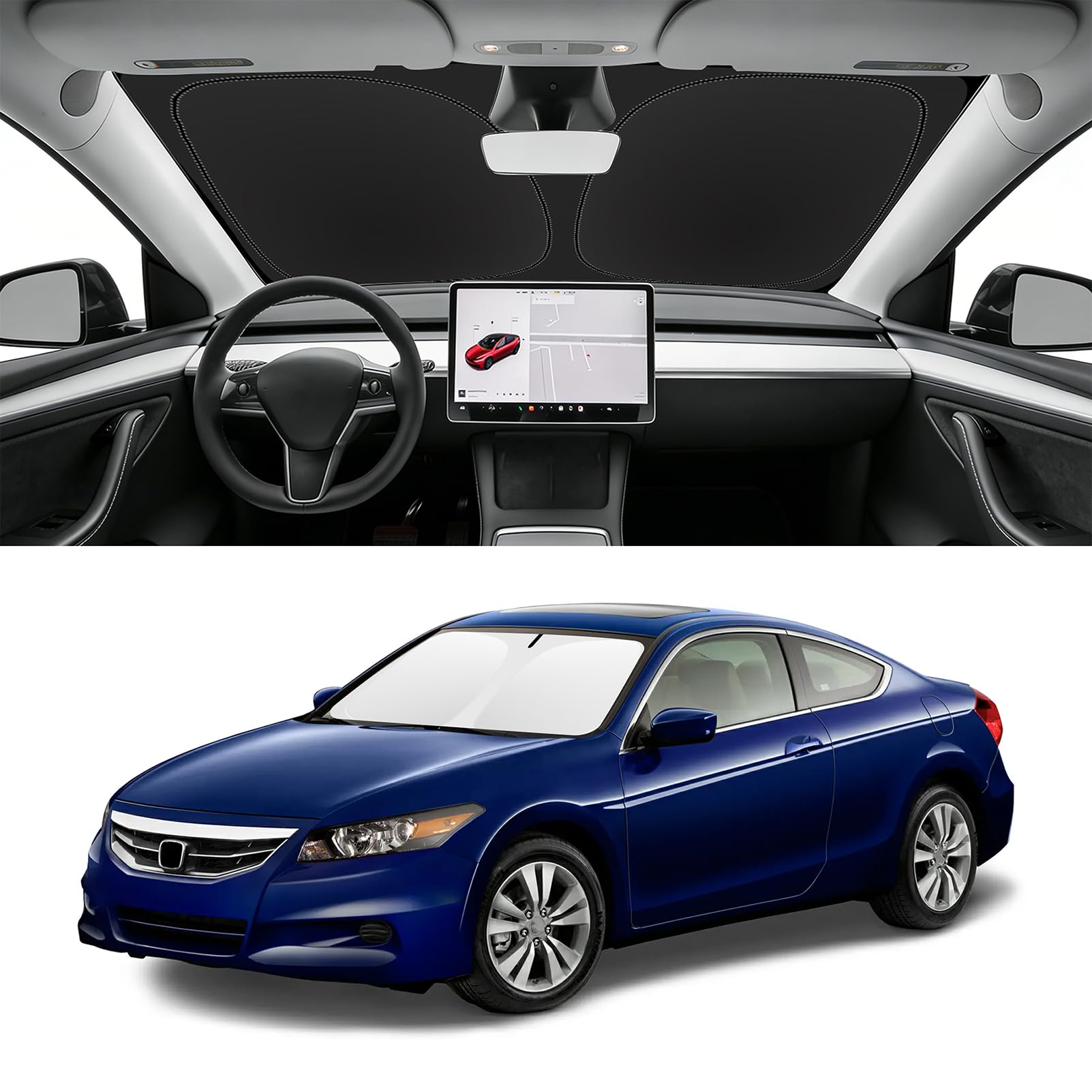 Custom Fit Windshield Sun Shade for Honda Accord 2008-2012