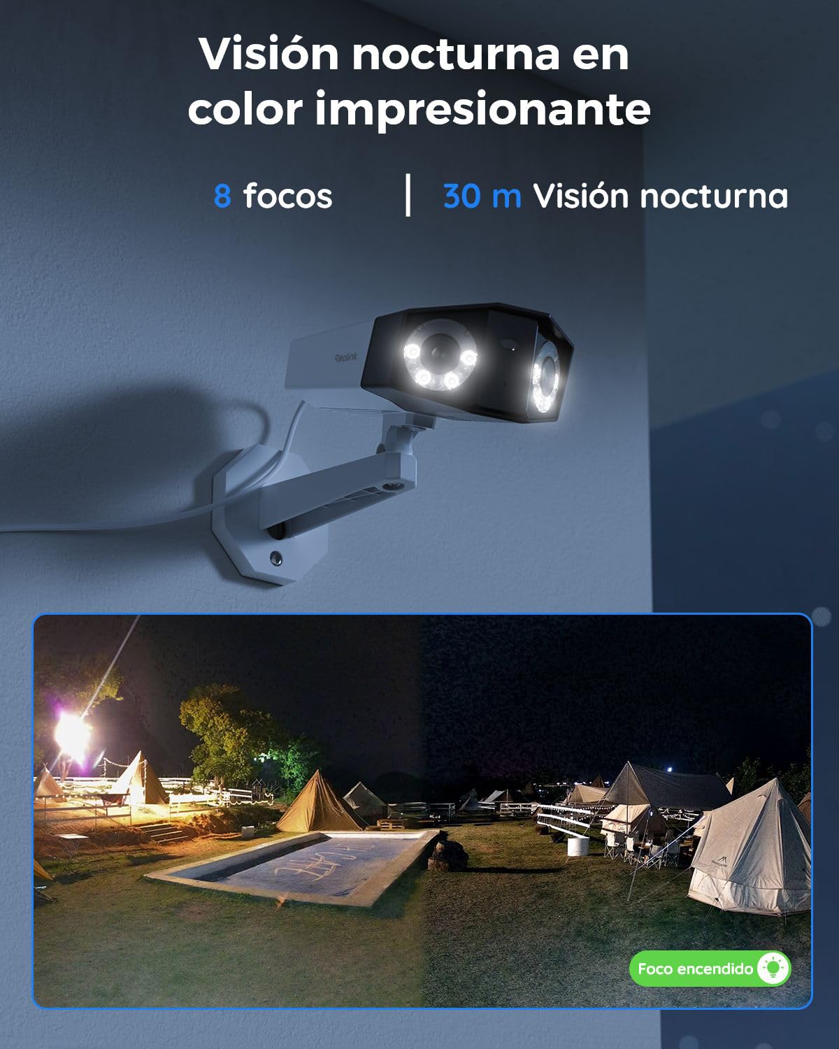 Reolink 4K 8MP Camara Vigilancia de Doble Lente con Campo de Visión 180°, Cámara IP Soporta Detección de Personas/Vehículos/Mascotas, Visión Nocturna en Color, Audio Bidireccional, Duo 2 PoE | Cámara IP Soporta Detección de Personas/Vehículos/Mascotas, Vi