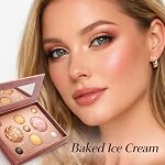 K'APEINE All-in-One Makeup Palette, 9 Colors Baked Face Kit Includes Eyeshadow, Blush, Highlighter & Bronzer | Waterproof Long-Wearing Party Cosmetics for Women - 03#