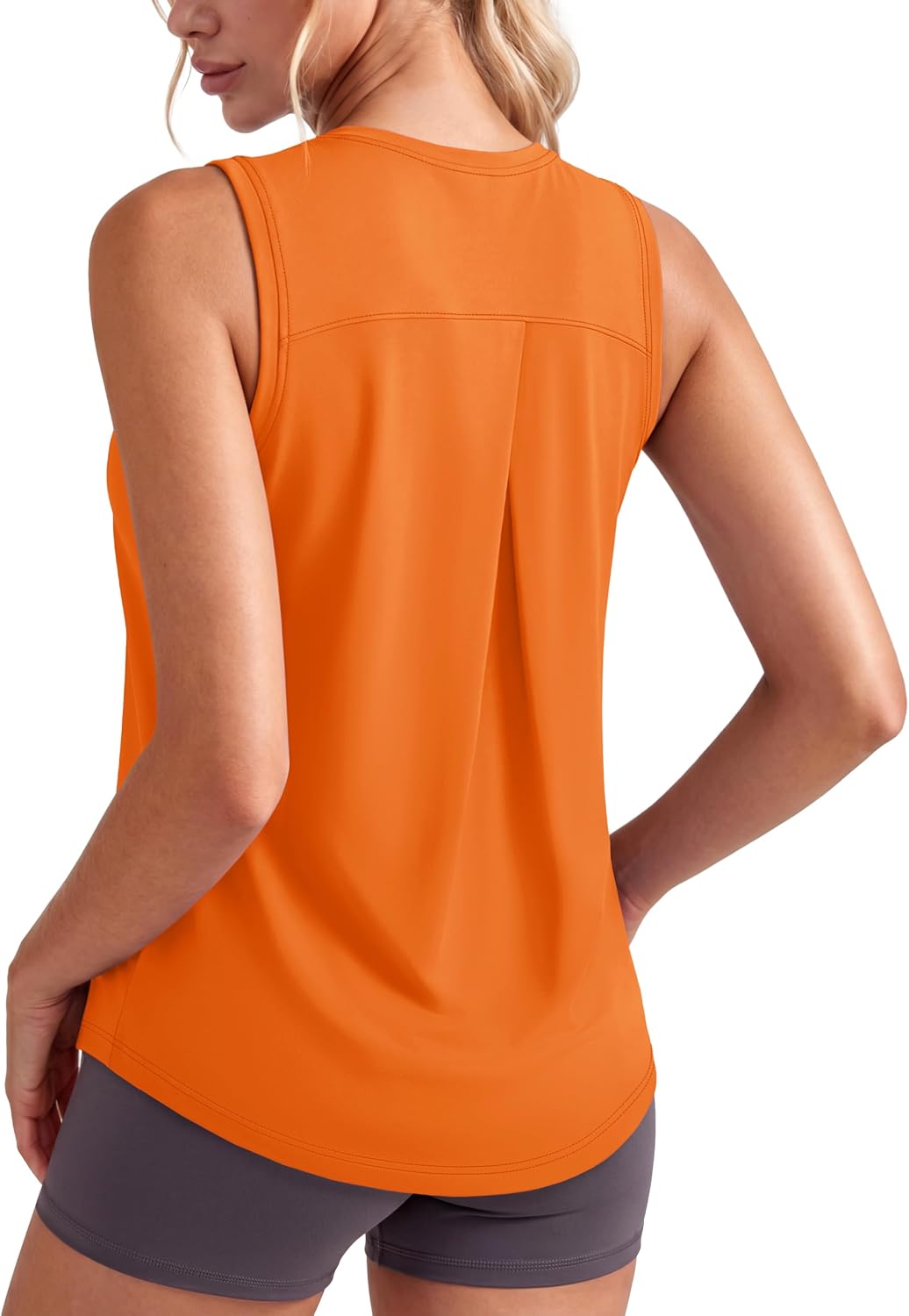 MAGCOMSEN Workout Tank Tops for Women Sleeveless Loose Fit Tops Summer Moisture Wicking Shirts for Athletic Running Gym