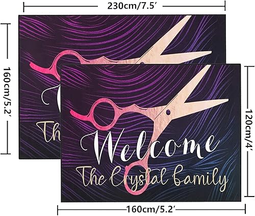 Miniatura 2 de Alfombra de área de peluquería personalizada para sala de estar, yoga, dormitorio, sala de juegos, camping, 4 x 5.2 pies