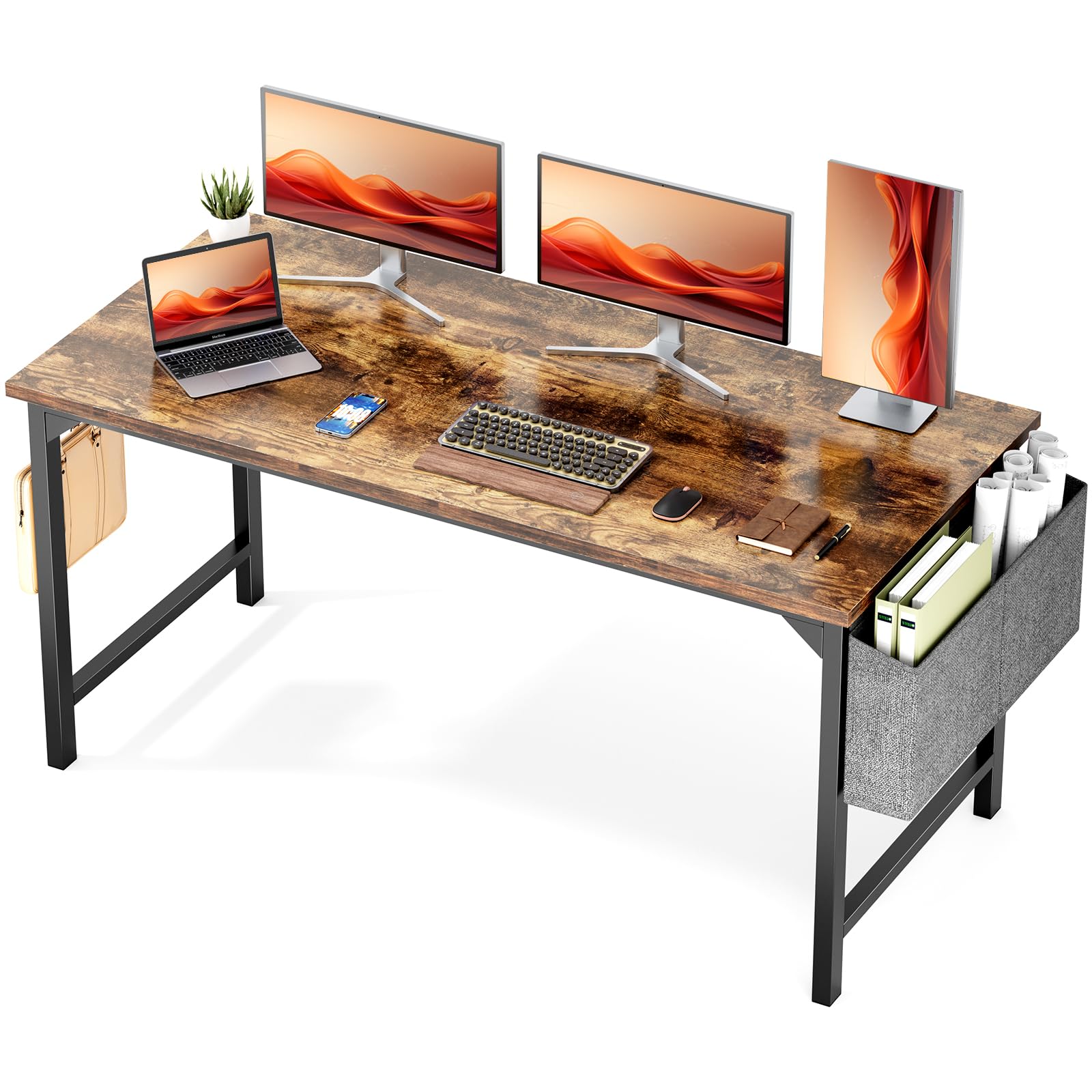 Amazon.com: DUMOS 55 inch Computer Desk Writing Study Work Office