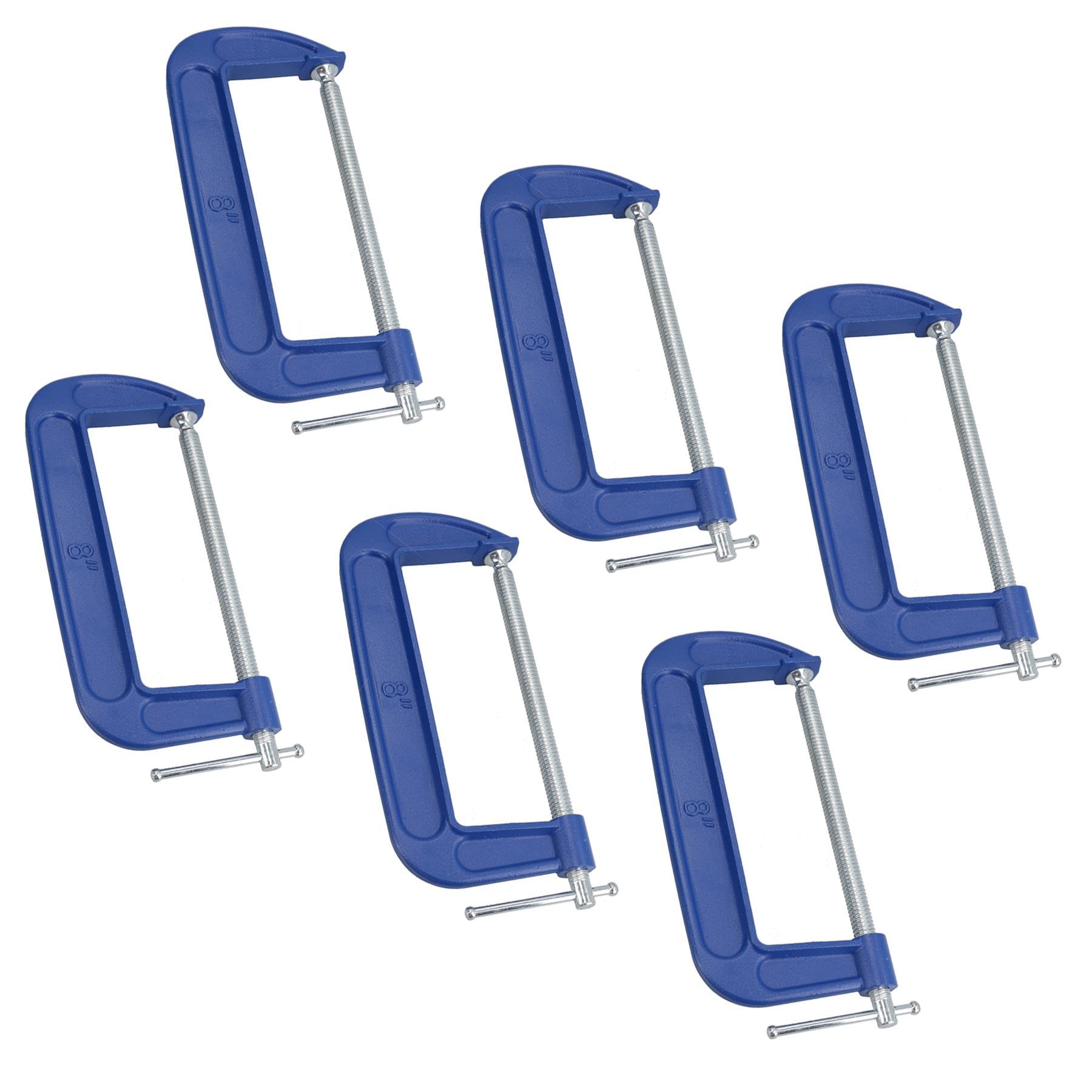 8" Heavy Duty G Clamp C-Clamp Grip Holder vice Clasp Woodworking 6 Pack
