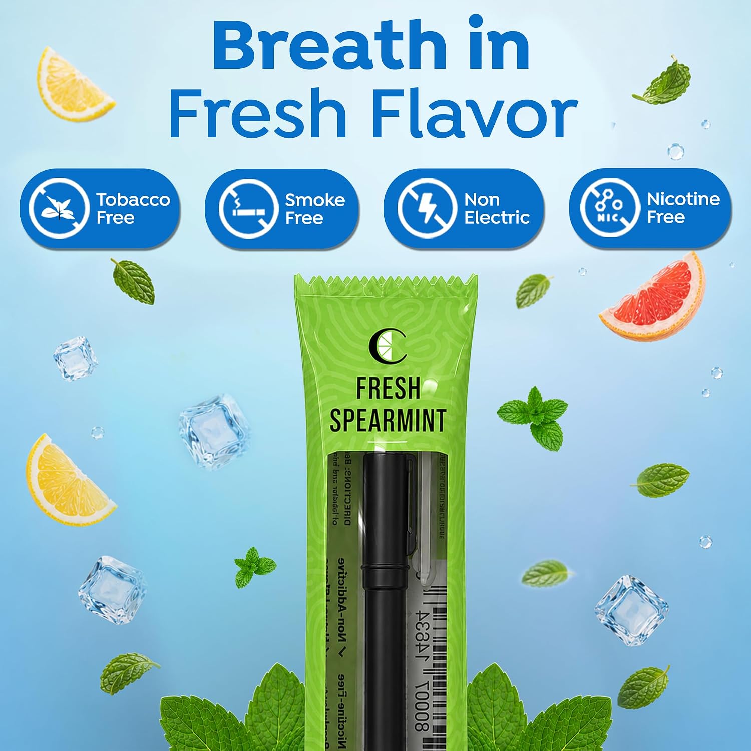 Cigtrus Smokeless Inhaler, Quit Smoking Aid - Fresh Spearmint - 3-Piece