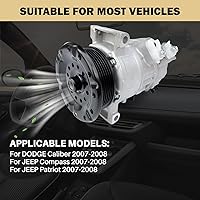 Vista 42 de Compresor de aire acondicionado AC para Ford Police Interceptor Utility 2013-2015, Ford Explorer 2011-2015, con embrague de A/C, compresor de CA