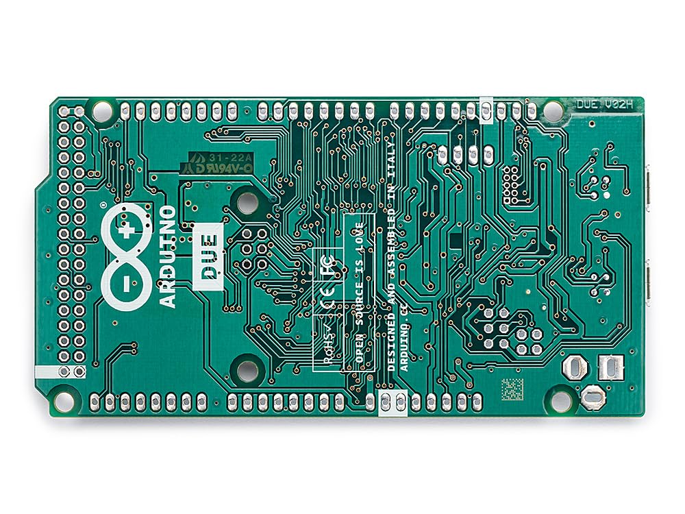 Arduino Due [A000056] - Potente Placa de Desarrollo con microcontrolador Arm Cortex-M3, Ideal para proyectos avanzados, robótica, automatización y Aplicaciones complejas con Arduino IDE.
