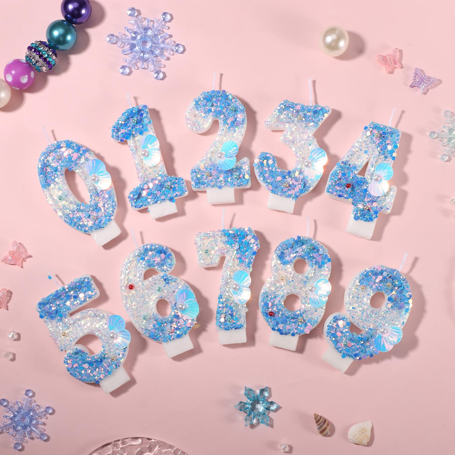 Bougie Numéro Anniversaire, 7,5cm Bougies Chiffres Sirène Sur Le