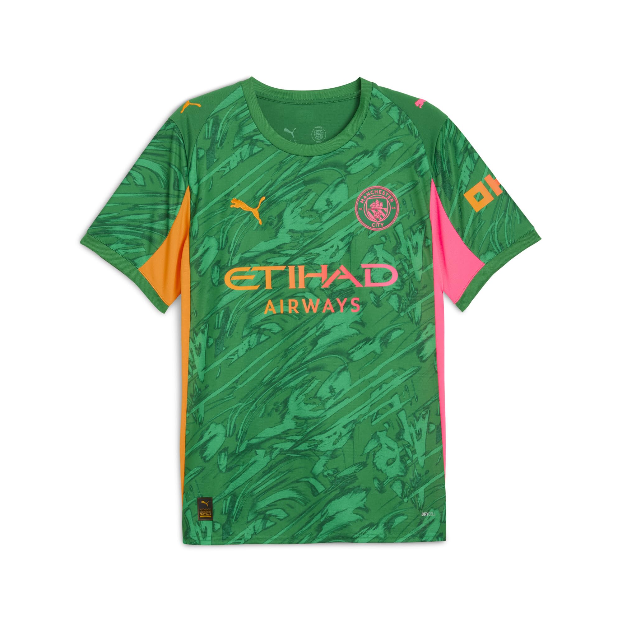 '25-'26 Man City Goalkeeper Away Shirt (Green) Polyester Manchester City Made By: Puma Men's Green Extra Large