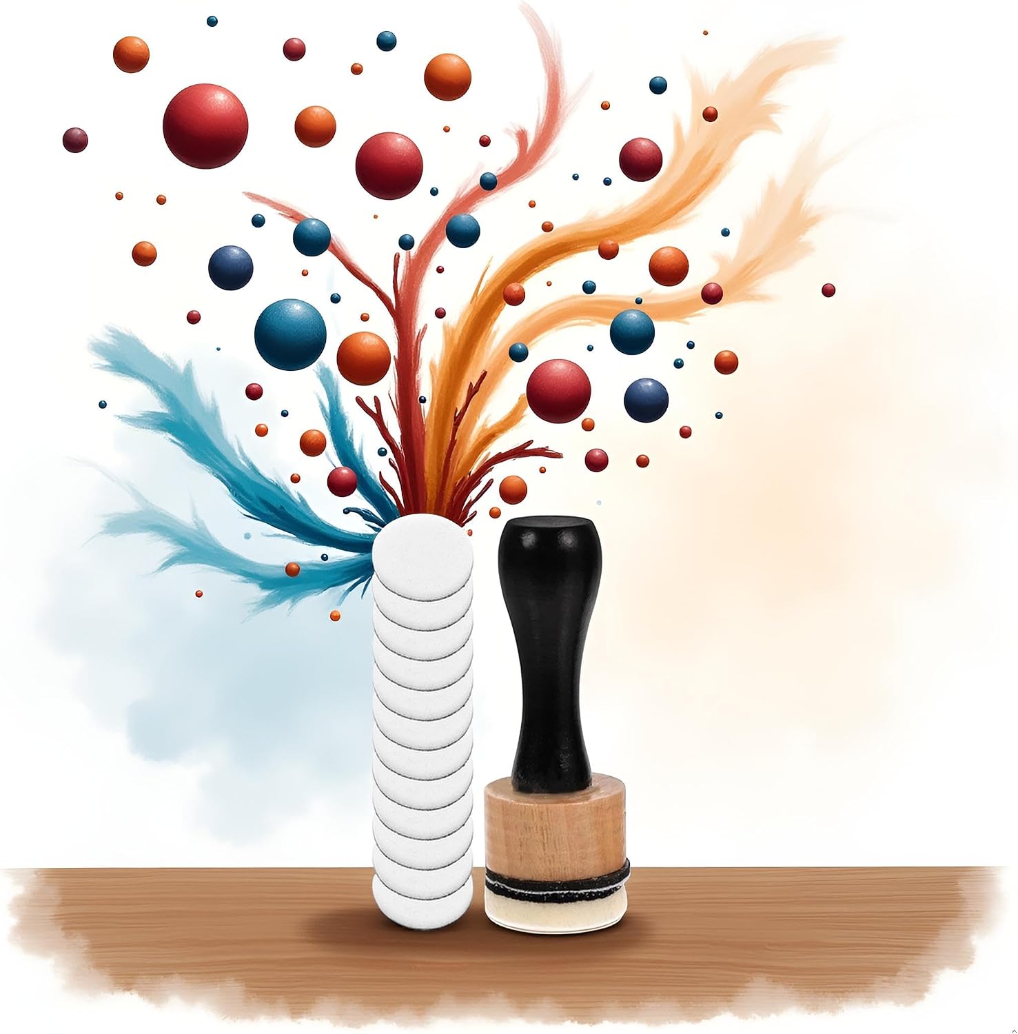 Blending Tool Mini Round Ink Blending Tool Art Supplies for Distressing Blending and More Control of Ink Placement Compact No More Inky Fingers Ink Blending Tool and Versatile Inking Drawing Tools