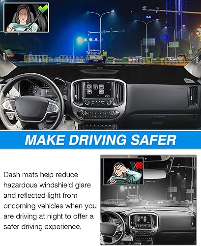 Miniatura 7 de CARTIST Cubierta de tablero de ajuste personalizado para Chevrolet/Chevy Colorado 2015-2020 2021 2022 Accesorios Cubierta de tablero Alfombrilla