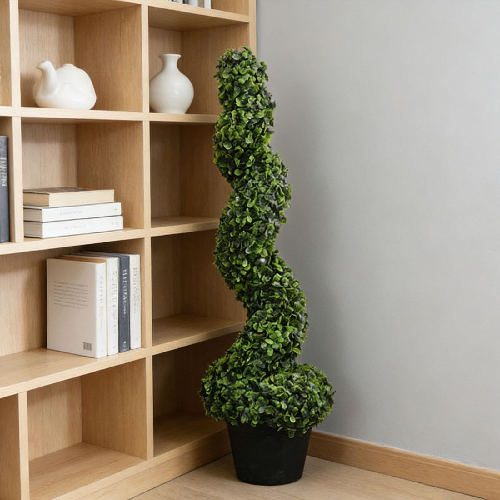 Amazon｜Yunmeryker 人工植物 ボックスウッド トピアリー スパイラル