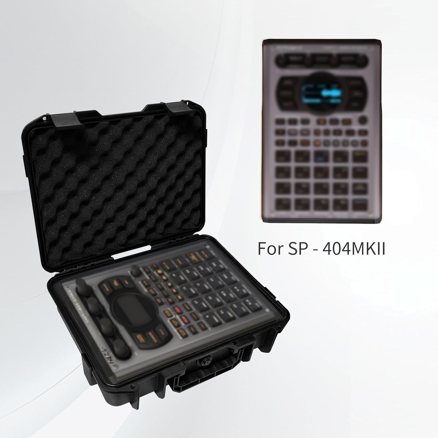 Audio Samplers Hard Case for Roland SP-404MKII/ SP-404A/ SP-404SX/ SP-404 Hard Shell Carrying Storage Case Equipped with Comfort Handle with Customizable Foam - Image 4