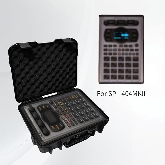 Audio Samplers Hard Case for Roland SP-404MKII/ SP-404A/ SP-404SX/ SP-404 Hard Shell Carrying Storage Case Equipped with Comfort Handle with Customizable Foam