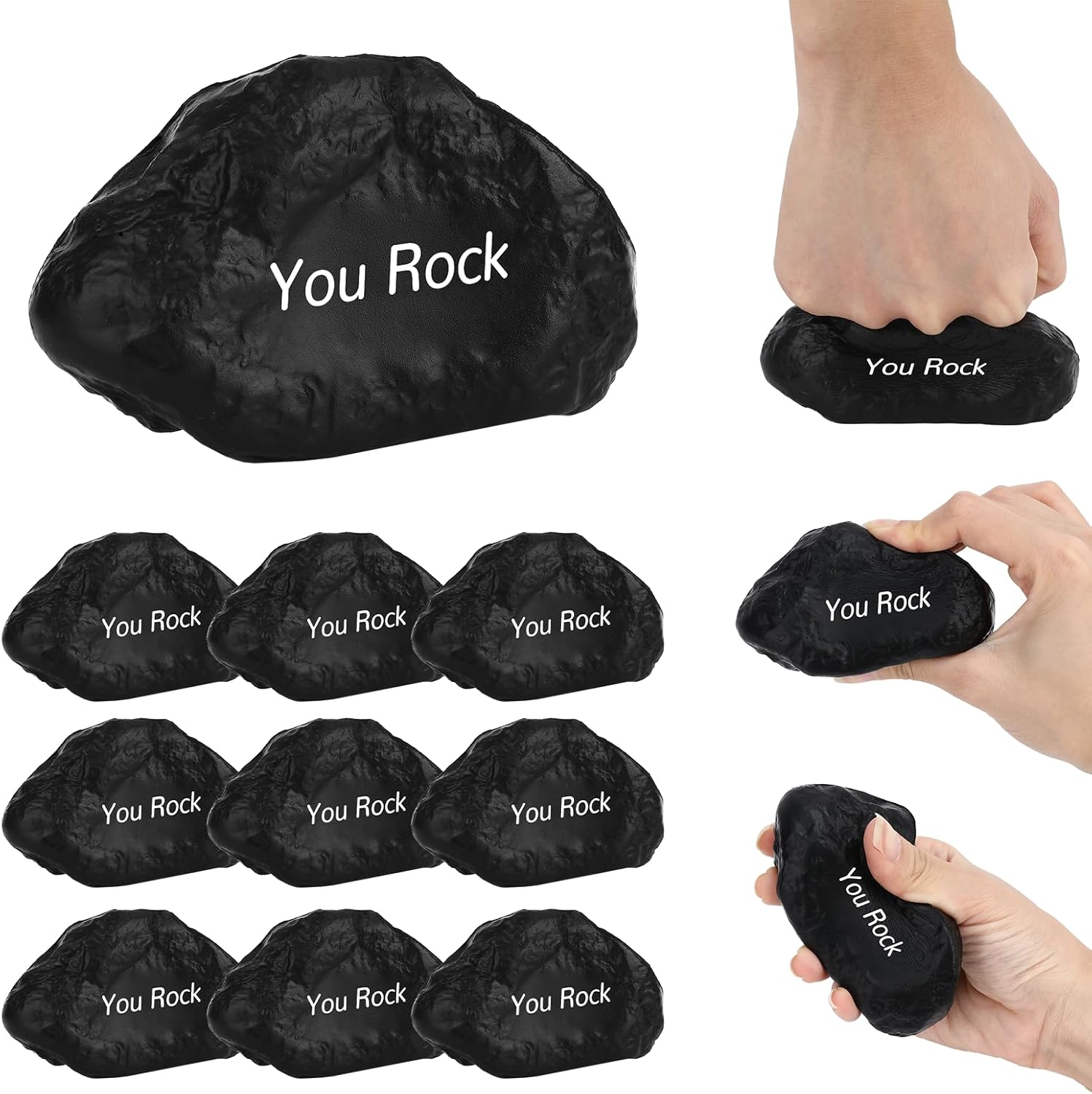 20pcs Stress Balls for Adults, You Rock Stress Relief Gifts Motivational Stress Balls Employee Appreciation Gifts Bulk, Squeezable Mini Stresses Toys Balls for Anxiety for Employee Staff Teacher