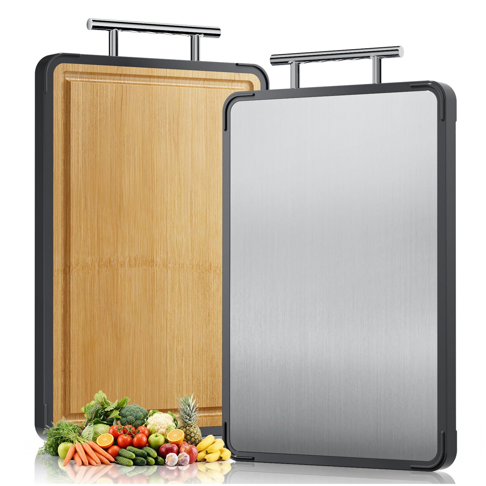 Swshiiel Titanium and Bamboo Cutting Board