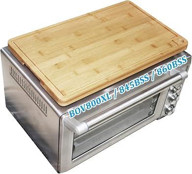 Cutting Board for Breville Smart Oven Bamboo Stove Top Cover Heat Resistant Butcher Block for BOV800XL BOV845BSS BOV860BSS 17.6x10.9x1.38 Inch