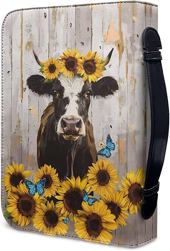 Miniatura 9 de Funda para la Biblia, bolsa de estudio, funda de cuero para la Biblia con asa, funda de transporte impermeable para la Biblia para mujeres y hombres