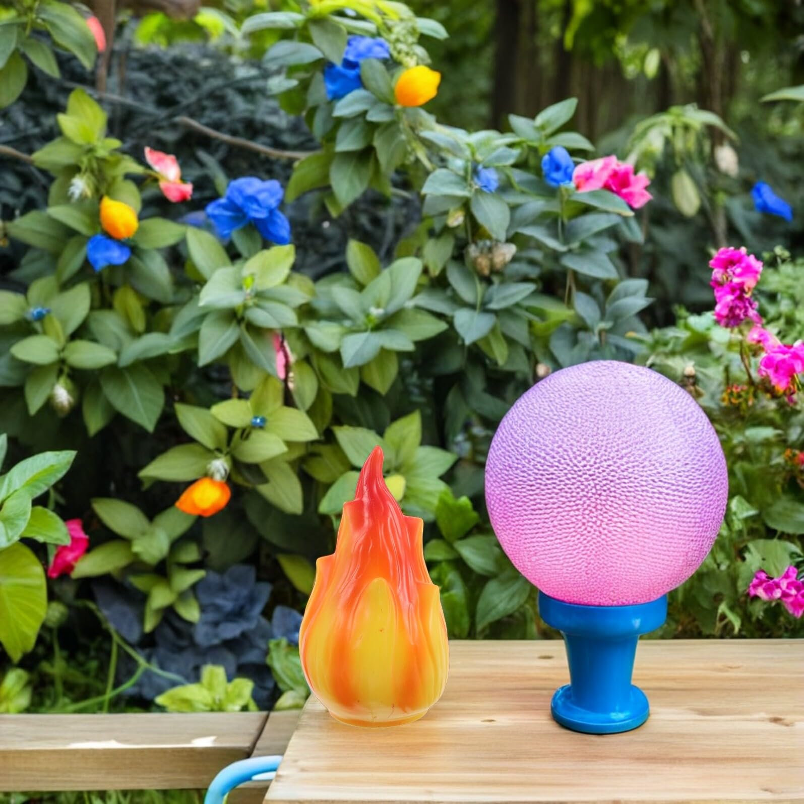 SUPVOX Pantalla de Lámpara Solar de Llama de Plástico Resistente para Exterior, 4 Unidades, Repuesto para Antorchas de Jardín y Luces Solares, Compatible Iluminación de Patio y